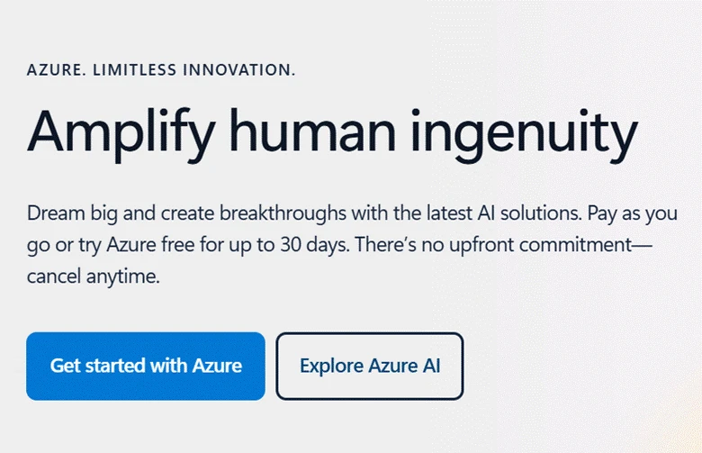 Microsoft Azure cloud hosting